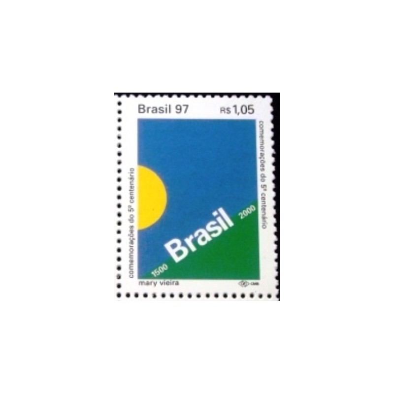 Selo postal do Brasil de 1997 5º Centenário Descobrimento