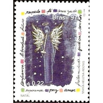 Selo postal do Brasil de 1997 Natal 97 M