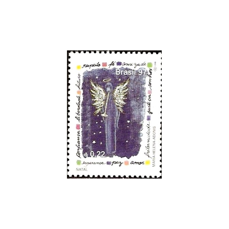 Selo postal do Brasil de 1997 Natal 97 M