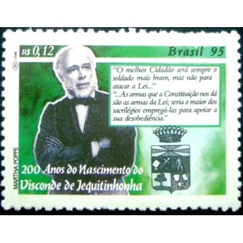Selo postal do Brasil de 1995 Visconde de Jequitinhonha M