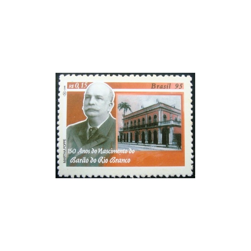 Selo postal do Brasil de 1995 Barão do Rio Branco M