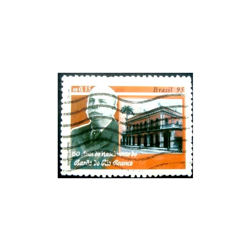 Imagem similar à do selo postal do Brasil de 1995 Barão do Rio Branco U