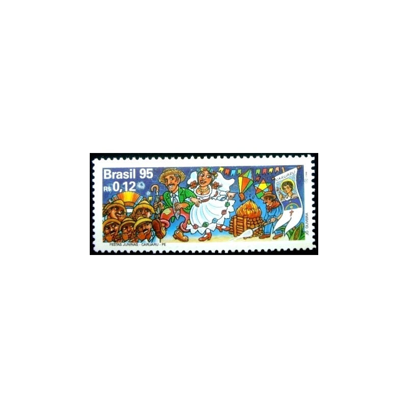 Selo postal do Brasil de 1995 Caruaru M
