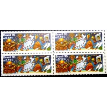 Quadra de selos postais do Brasil de 1995 Caruaru M