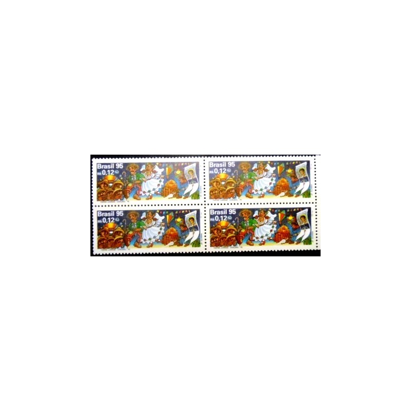 Quadra de selos postais do Brasil de 1995 Caruaru M