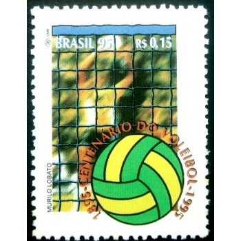 Selo postal do Brasil de 1995 Voleibol M