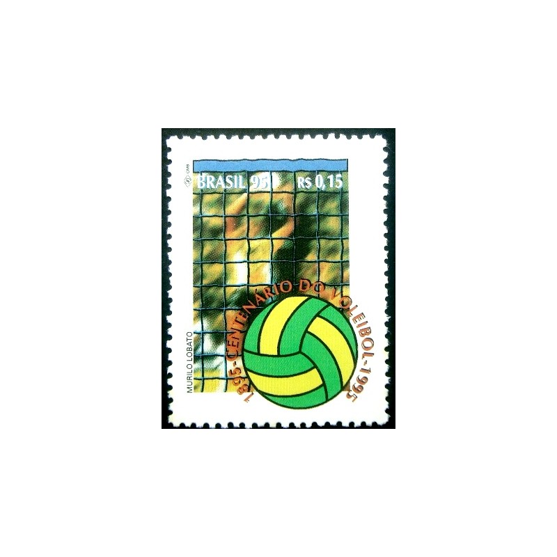 Selo postal do Brasil de 1995 Voleibol M