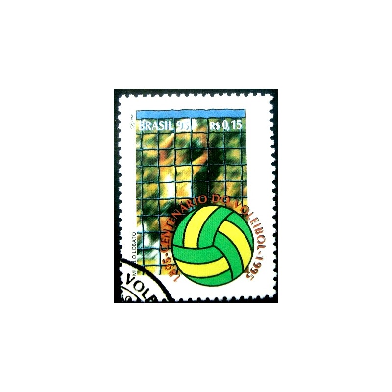 Selo postal do Brasil de 1995 Voleibol NCC