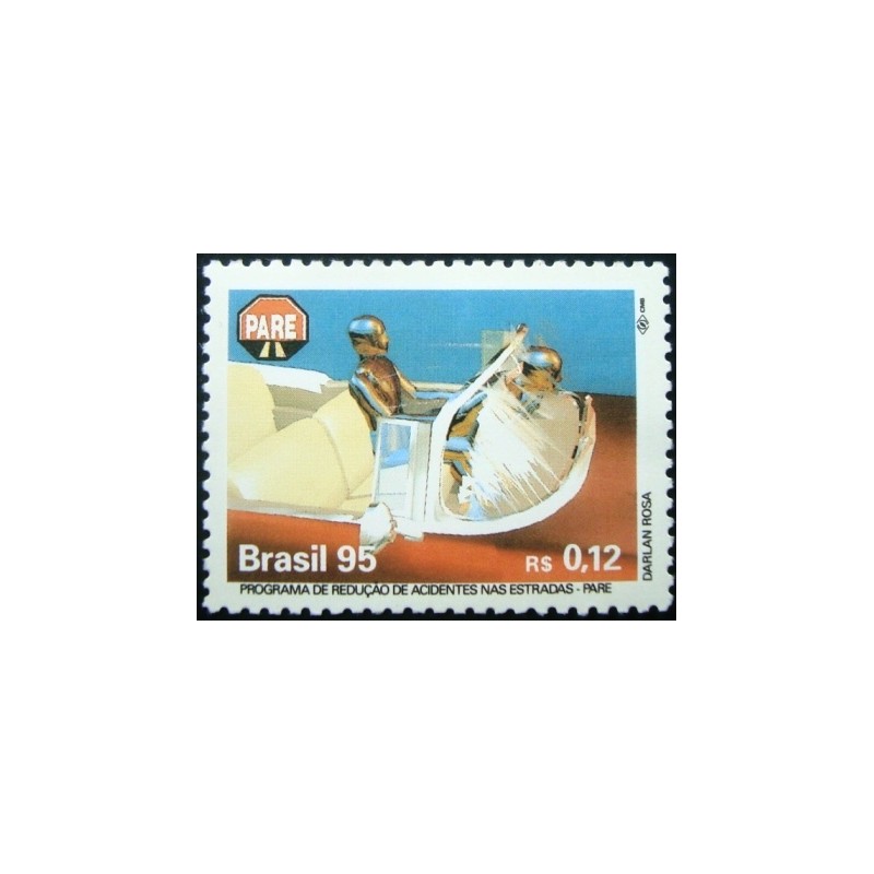 Selo postal do Brasil de 1995 Uso do Cinto M