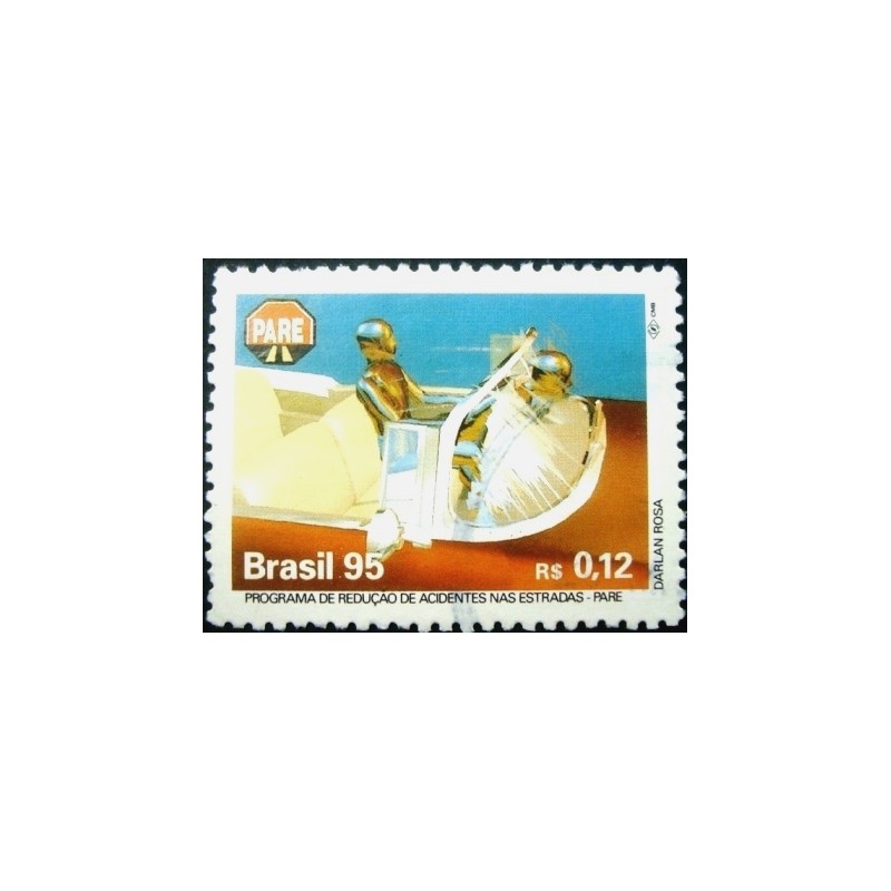 Imagem similar à do selo postal do Brasil de 1995 Uso do Cinto  U