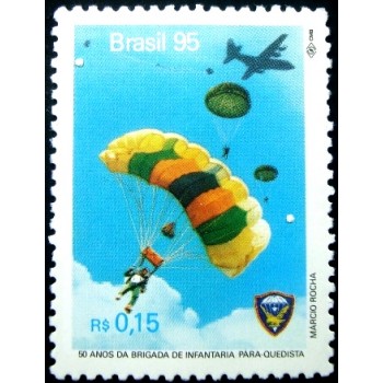Selo postal do Brasil de 1995 Brigada Paraquedista M