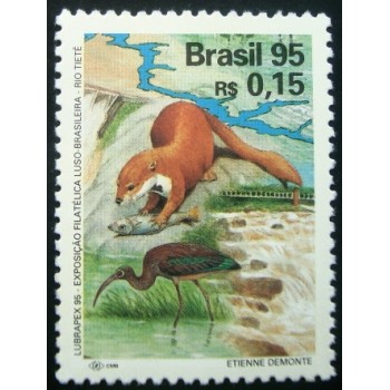 Selo postal do Brasil de 1995 Rio Tietê M