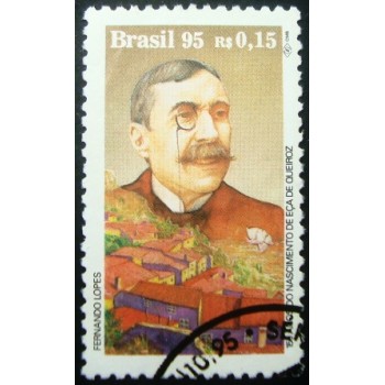 Selo postal do Brasil de 1995 Eça de Queiroz NCC