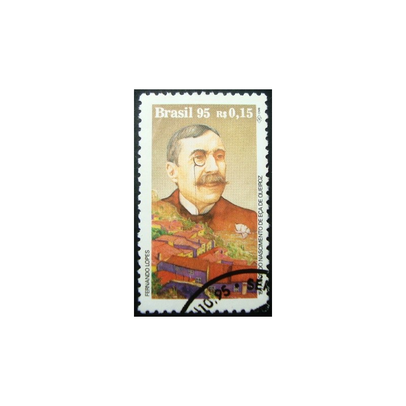 Selo postal do Brasil de 1995 Eça de Queiroz NCC