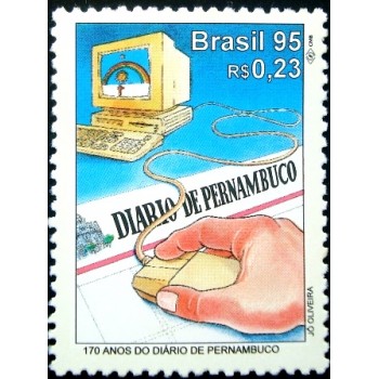 Selo postal do Brasil de 1995 - Diário de Pernambuco M