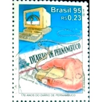 Selo postal do Brasil de 1995 - Diário de Pernambuco U