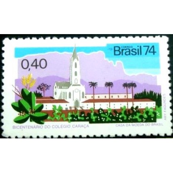 Selo postal do Brasil de 1974 Colégio Caraça M