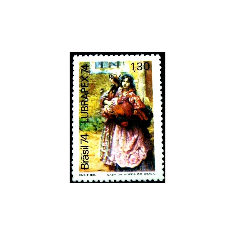 Selo postal do Brasil de 1974 LUBRAPEX - SP M