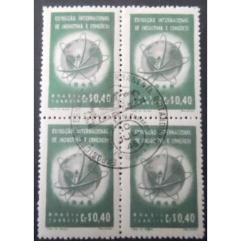 Quadra de selos postais de 1948 Exposição Quitandinha MCC