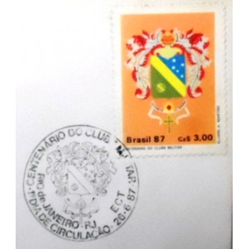 FDC Oficial nº 423 de 1987 Clube Militar 2069 dealhe