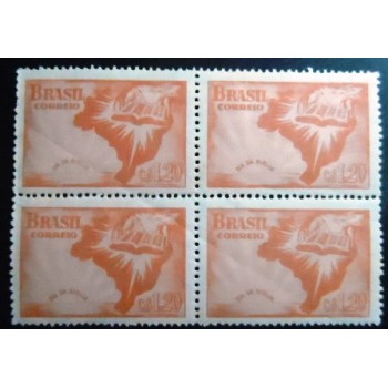 Quadra de selos postais do Brasil de 1951 Dia da Bíblia M