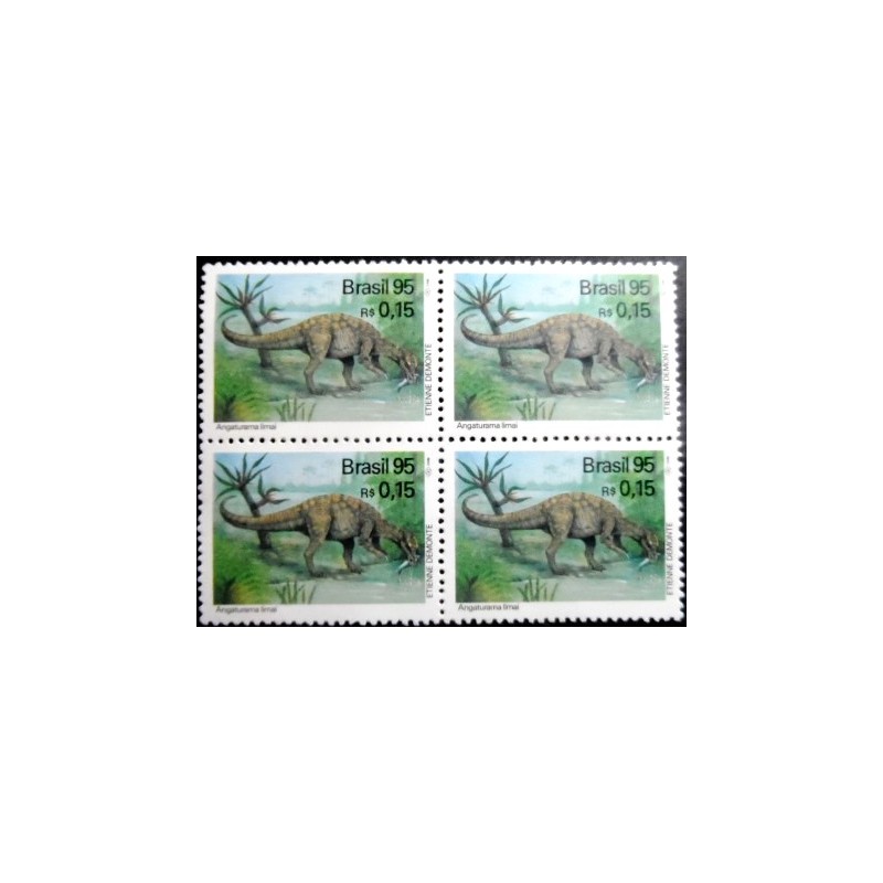 Quadra de selos postais do Brasil de 1995 Angaturama Limai M