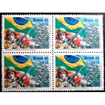 Quadra de selos postais do Brasil de 1995 Monte Castelo M