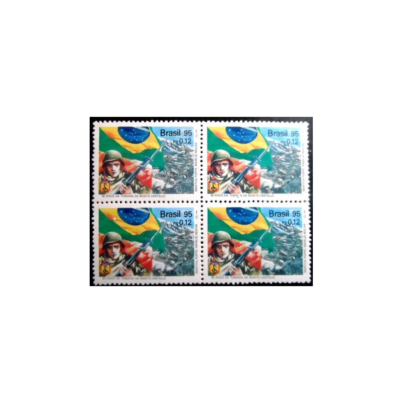 Quadra de selos postais do Brasil de 1995 Monte Castelo M