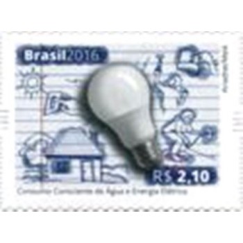 Selo postal do Brasil de 2016 Energia Elétrica N