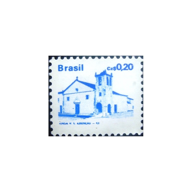 Selo postal do Brasil de 1986 Igreja N.S.Assunção  M