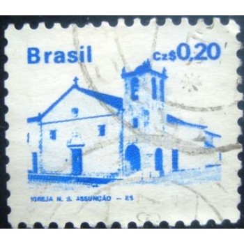 Selo postal do Brasil de 1986 Igreja N.S.Assunção  U