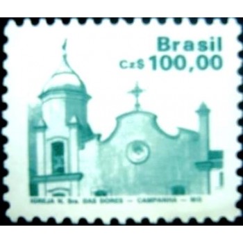 Selo postal do Brasil de 1987 Igreja N.S. Dores M