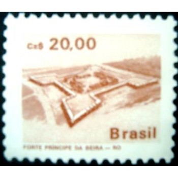 Selo postal do Brasil de 1987 Forte Príncipe da Beira M