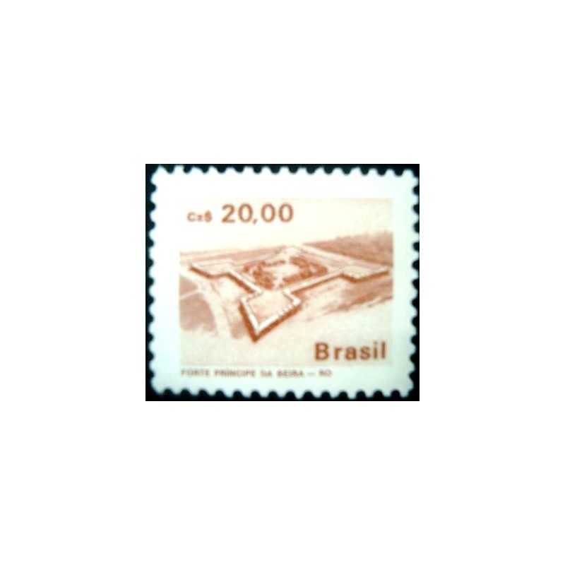 Selo postal do Brasil de 1987 Forte Príncipe da Beira M