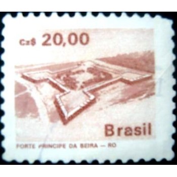 Imagem similar á do selo postal do Brasil de 1987 Forte Príncipe da Beira U