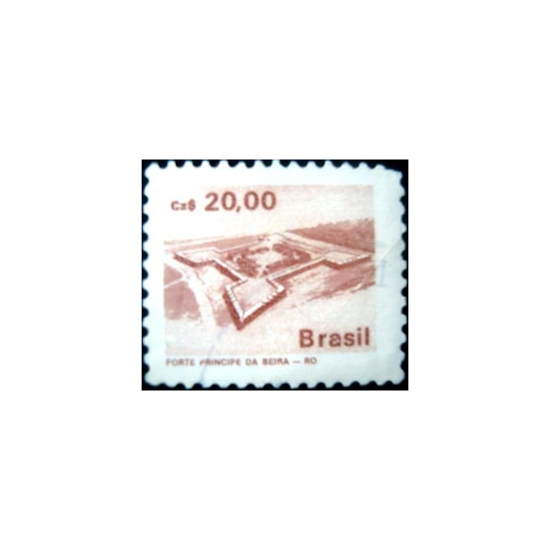 Imagem similar á do selo postal do Brasil de 1987 Forte Príncipe da Beira U