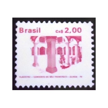 Selo postal do Brasil de 1986 Convento S. Francisco M