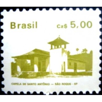 Selo postal do Brasil de 1986 Capela Santo Antônio M