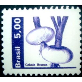 Selo postal do Brasil de 1982 Cebola Branca M