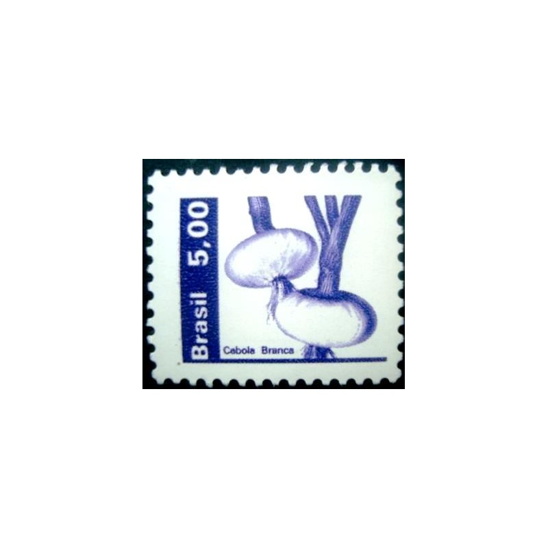 Selo postal do Brasil de 1982 Cebola Branca M