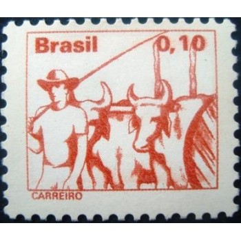 Selo postal Regular do Brasil de 1979 Carreiro M