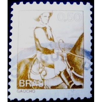 Imagem similar à do selo postal do Brasil de 1979 Gaucho U