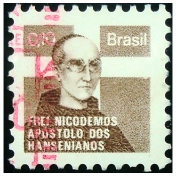 Selo postal do Brasil de 1979 Frei Nicodemos B U H 19