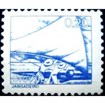 Selo postal do Brasil de 1979  Jangadeiro  M