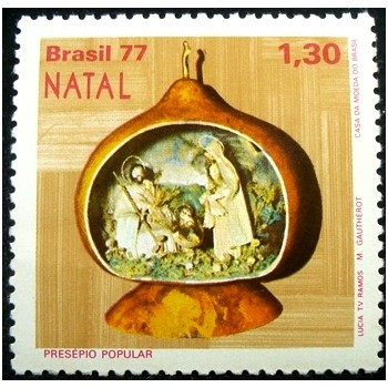 Selo postal do Brasil de 1977 Natividade M