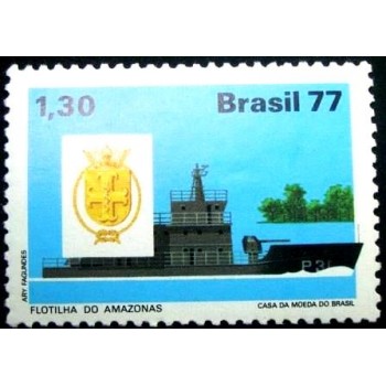 Selo postal do Brasil de 1977 Frotilha do Amazonas M