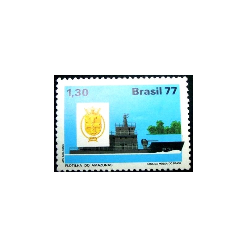 Selo postal do Brasil de 1977 Frotilha do Amazonas M