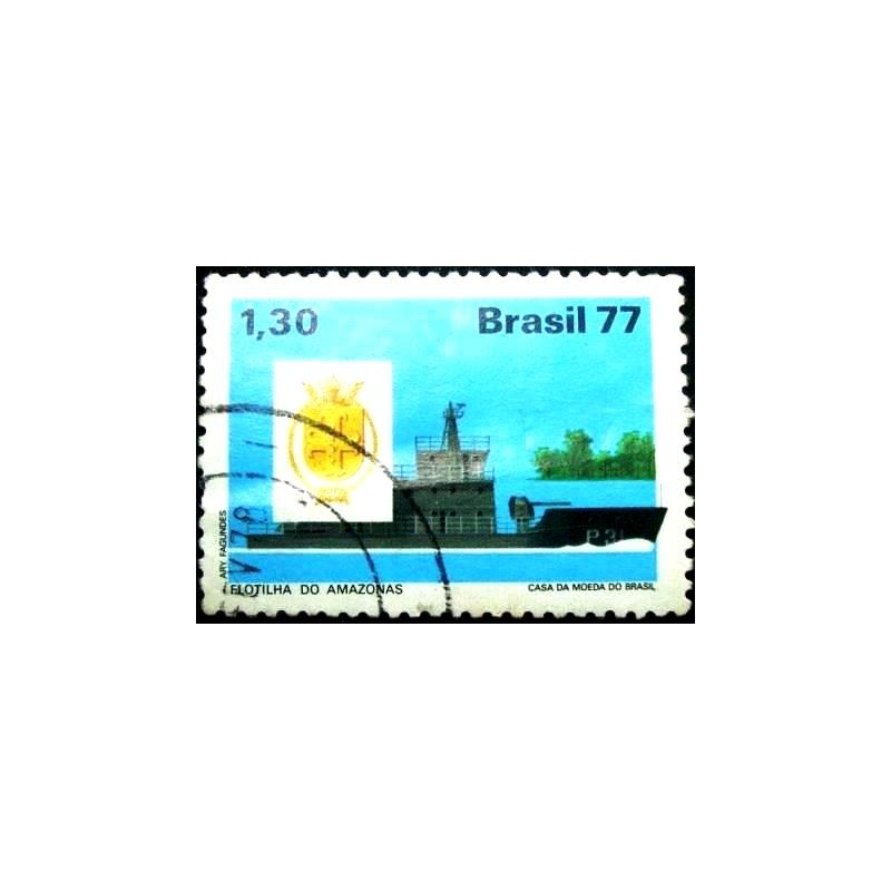 Imagem similar à do selo postal do Brasil de 1977 Flotilha do Amazonas U