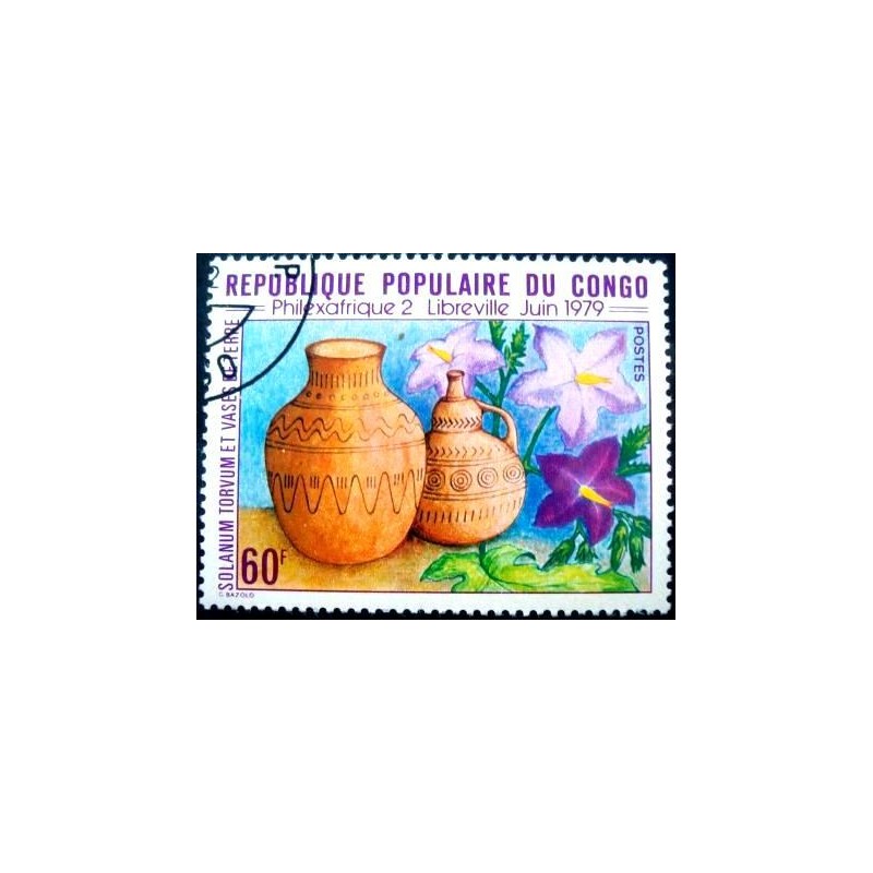 Selo postal do Congo de 1979 Solanum torvum