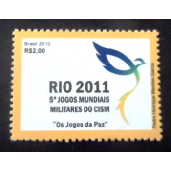 Selo postal do Brasil de 2011 Jogos Militares